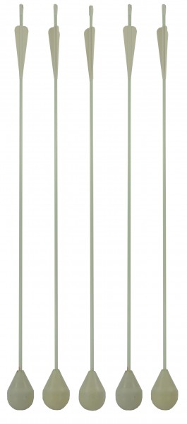 LARP round-head arrow, completely white, 76 cm