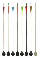 LARP-Pfeil, Rundkopf, 76 cm, Schaft, Befiederung und Nock verschiedenfarbig LARP-Pfeil, Rundkopf, 76 cm, Schaft, Befiederung und Nock verschiedenfarbig